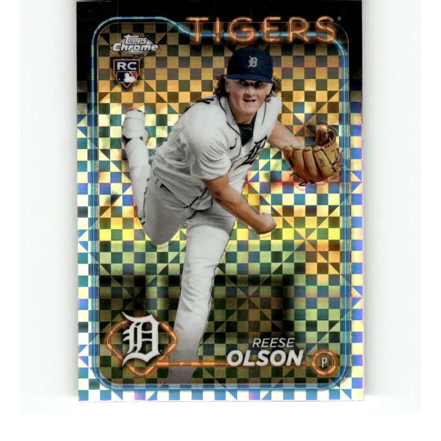 2024 Topps Chrome X-Fractor #40 Reese Olson NM-MT RC Rookie Detroit Tigers Baseball Card