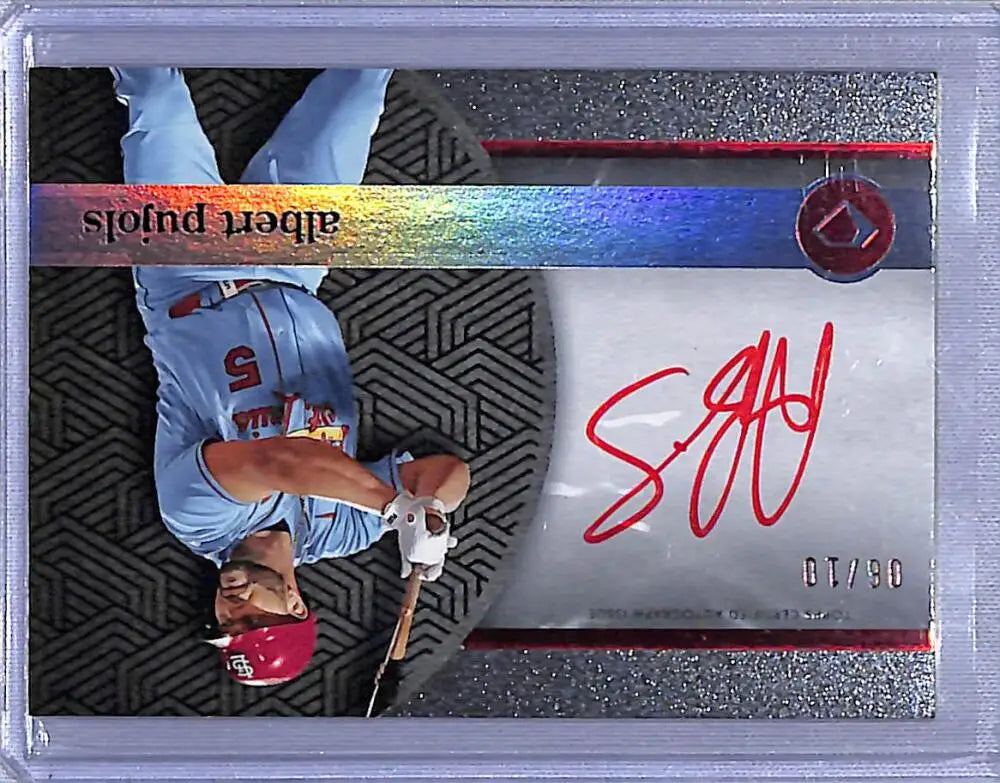Albert Pujols baseball card from 2024 Topps Diamond Icons White Polychromatink series