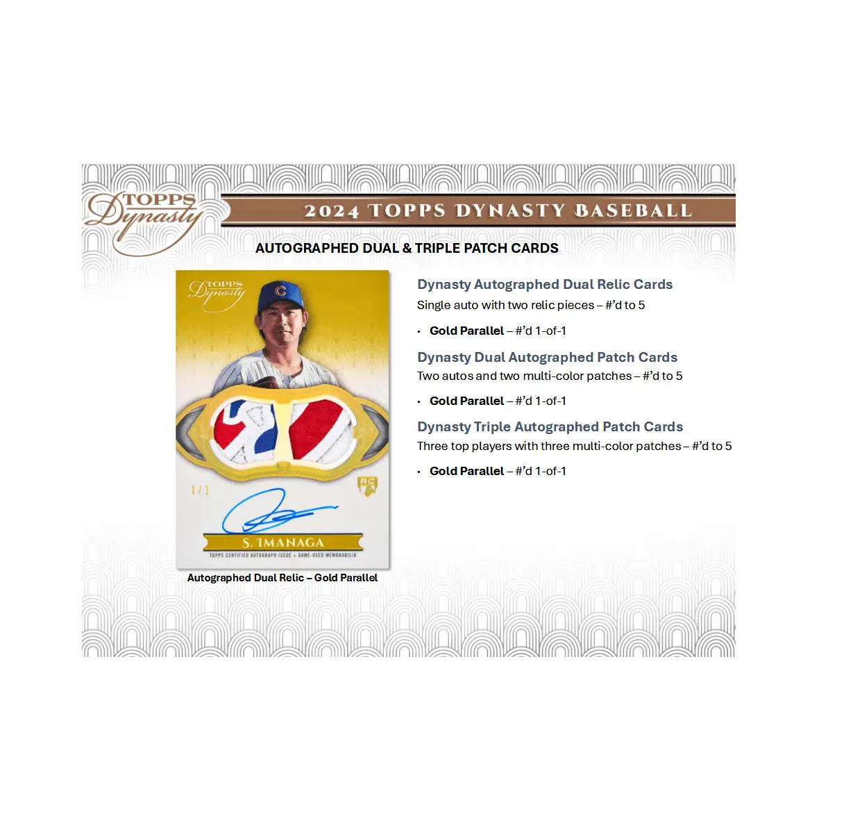 2024 Topps Dynasty Baseball card from Topps Dynasty baseball hobby box displayed