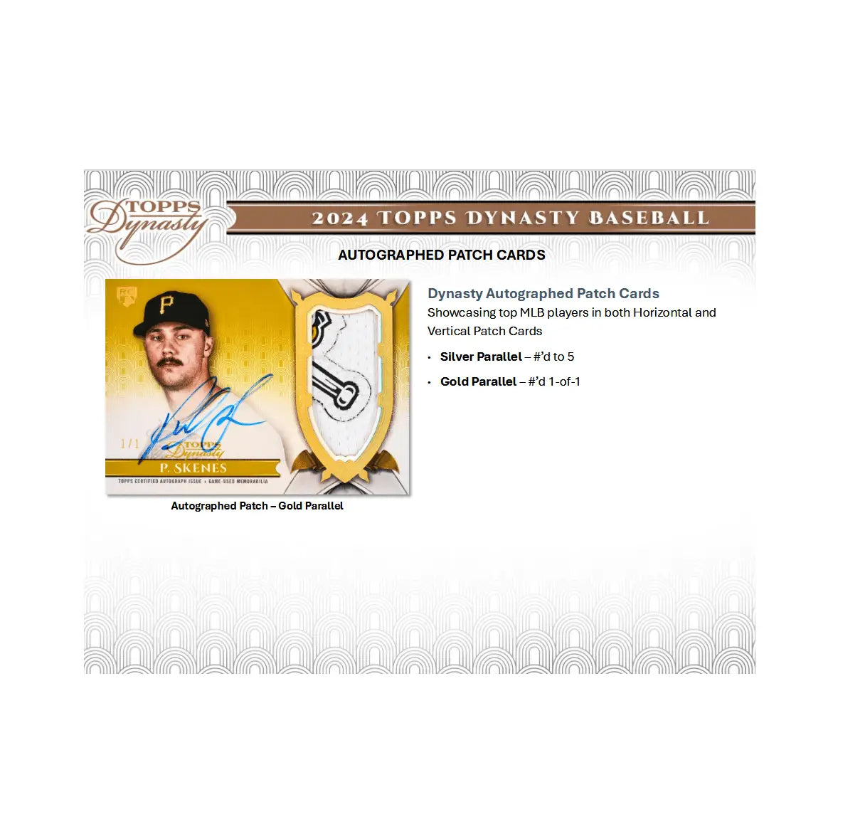 2024 Topps Dynasty Baseball autographed patch card from Topps Dynasty Baseball Hobby Box