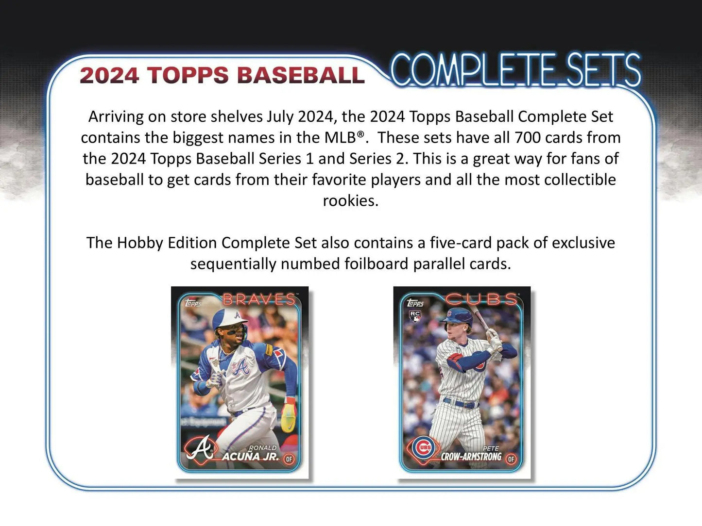 2024 Topps Baseball complete set with Hobby Edition foilboard parallels in Topps Factory Set box