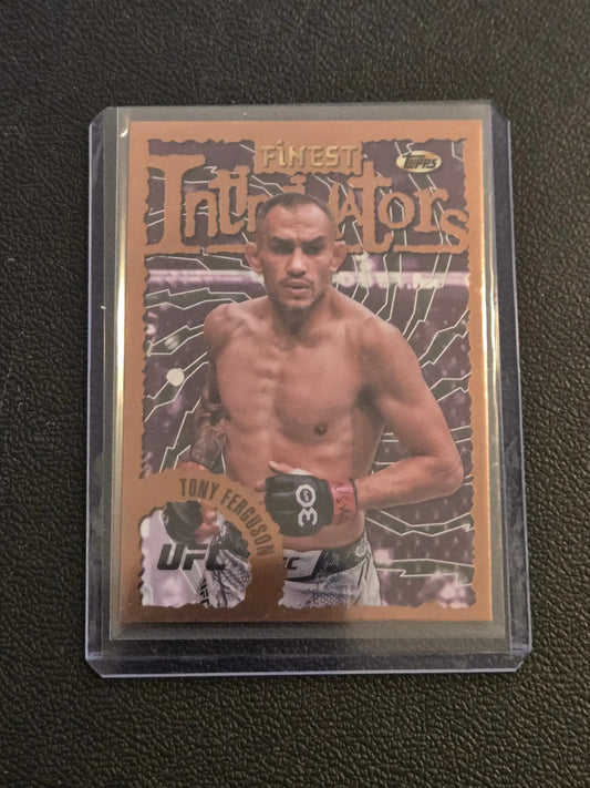 UFC trading card featuring Tony Ferguson from 2024 Topps Finest UFC Tony Ferguson Intimidators
