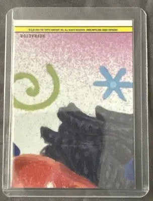 Garbage Pail Kids Chrome trading card with abstract art and Refractor label in protective sleeve