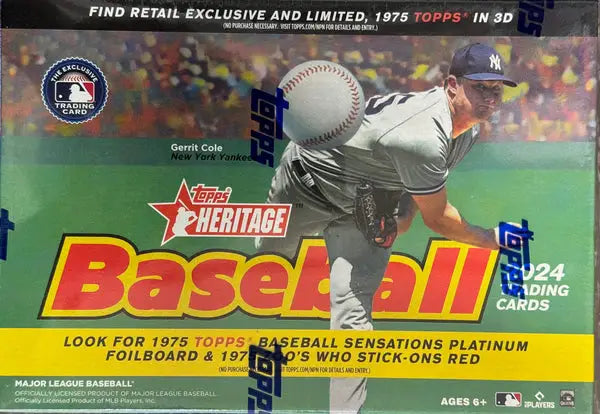 Topps Heritage Baseball Clubhouse Collection box with autograph relics from 2024 series