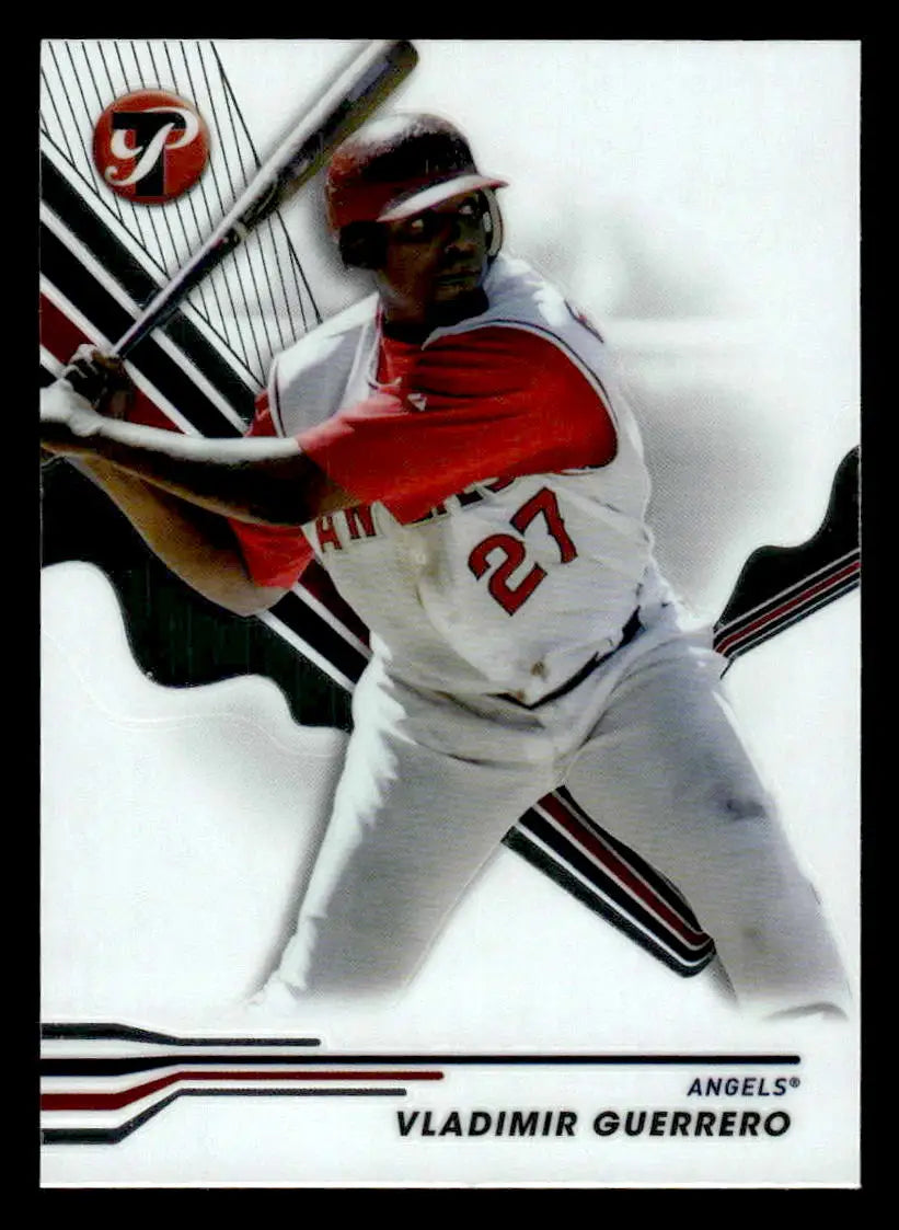 Baseball trading card of Vladimir Guerrero from 2024 Topps Pristine featuring Los Angeles Angels