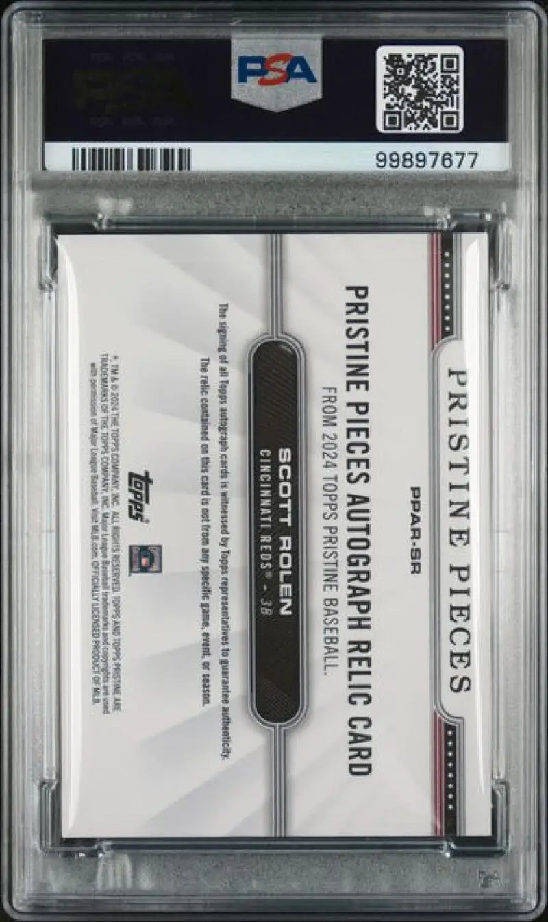 PSA authentication holder for 2024 Topps Pristine Pieces Scott Rolen Baseball Card