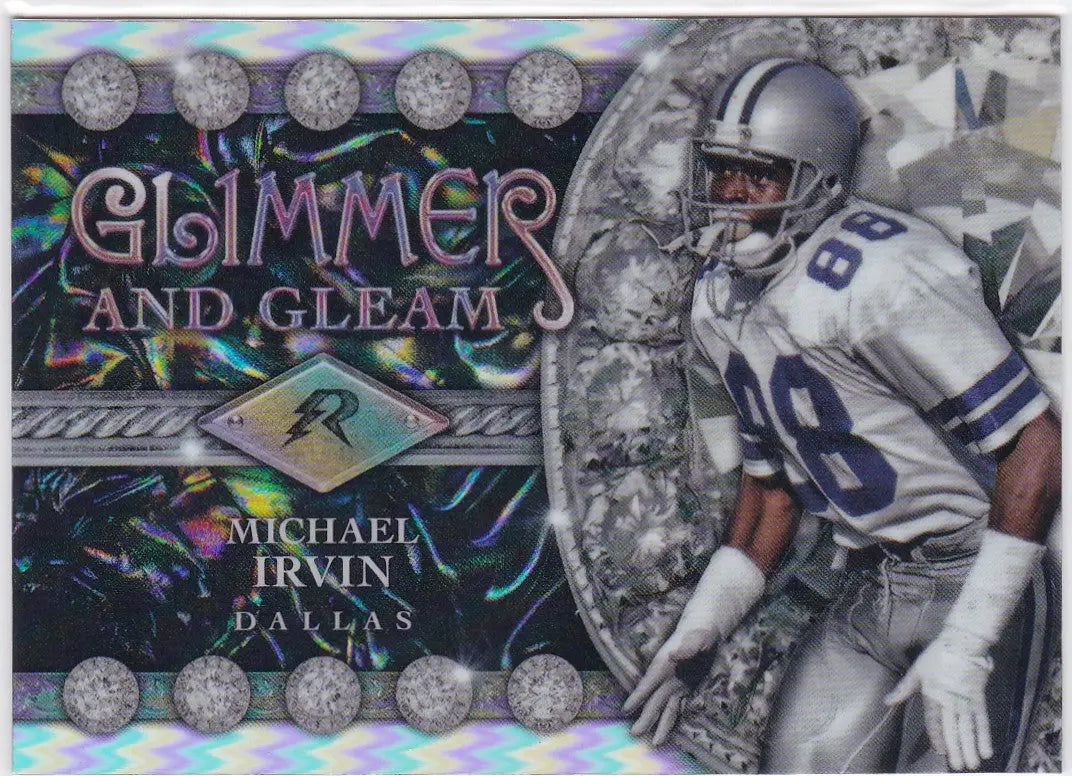 Gleam Michael Irvin football card from 2024 Topps Resurgence featuring Michael Irvin Cowboys