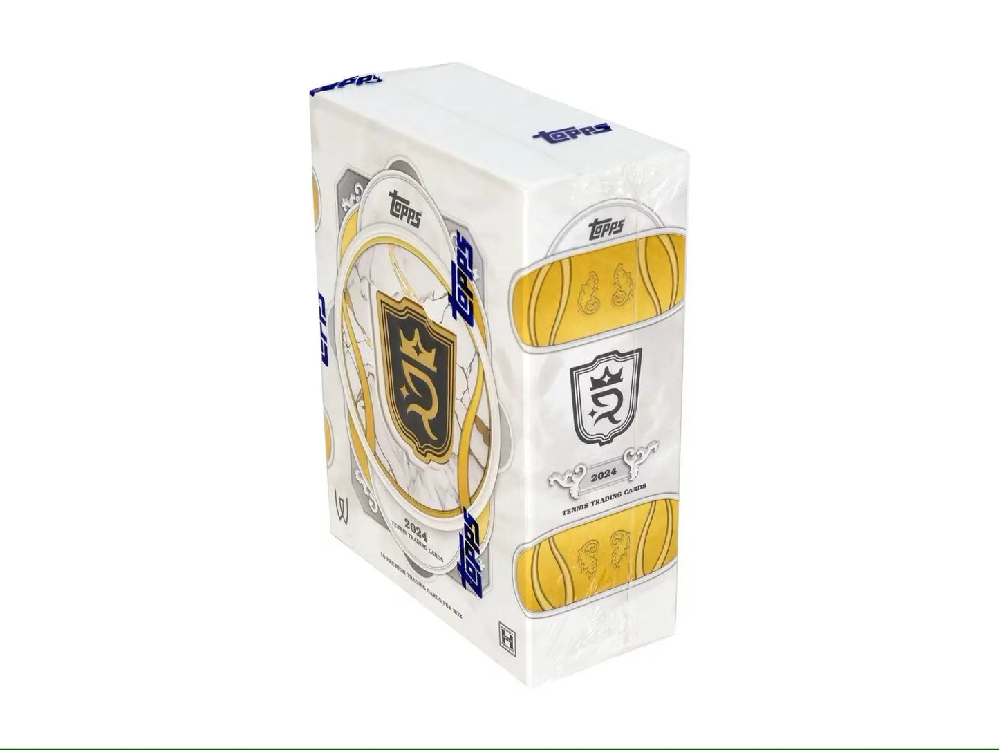 Sealed box of Topps baseball cards from 2024 Topps Royalty Collection Tennis Hobby Box