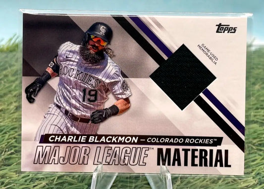 Charlie Blackmon baseball card from 2024 Topps Series 2 Major League Material Relic