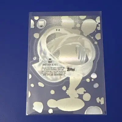 Topps Signature Class trading card protector with silver foil design for 2024 Topps Signature Class Bo Nix NFL Broncos