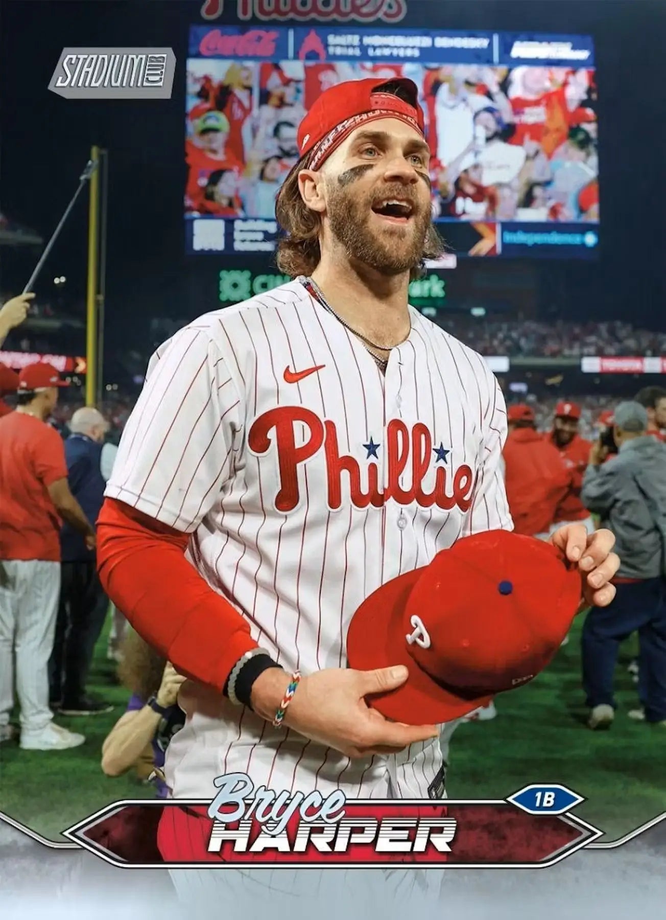 Bryce Harper baseball card from 2024 Topps Stadium Club Baseball Compact Box