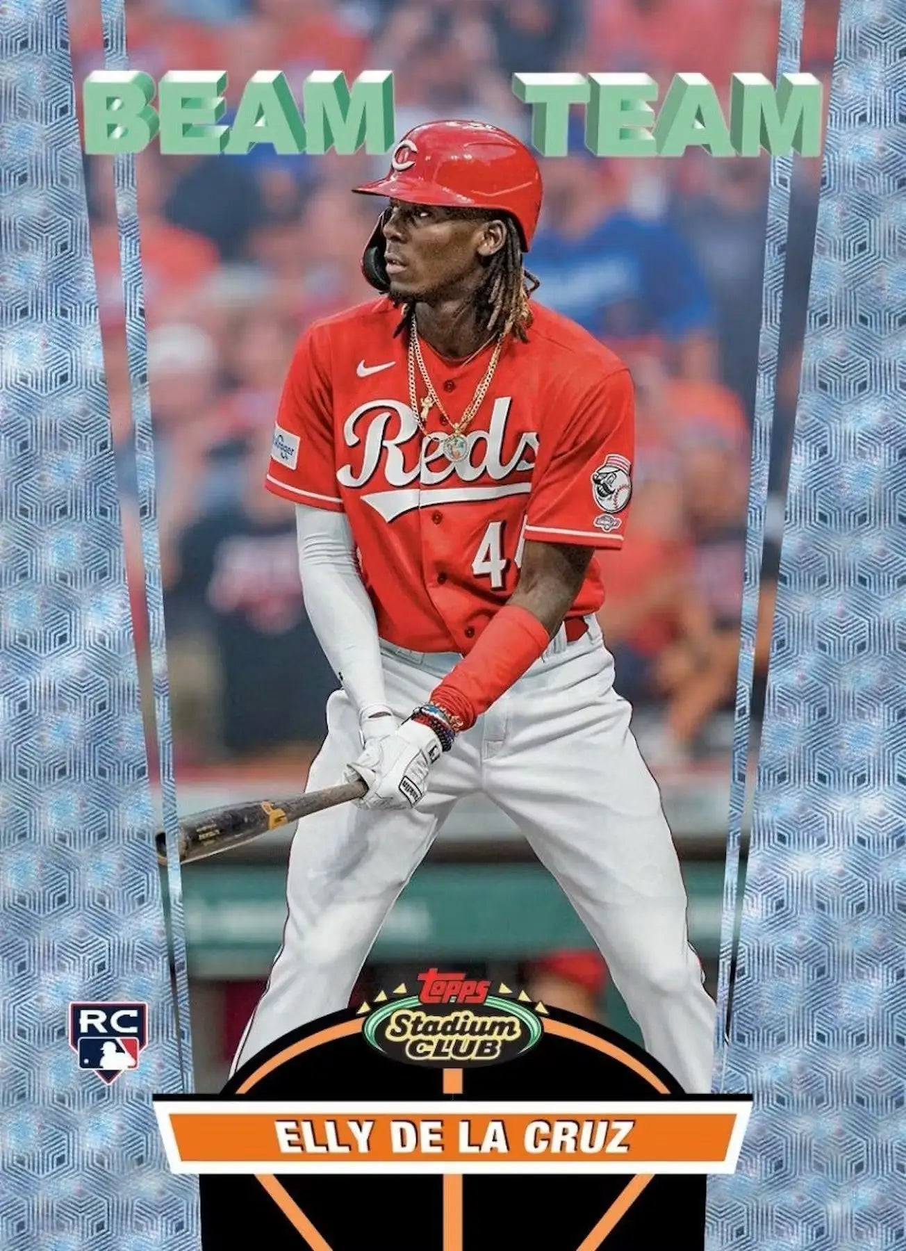 Elly De La Cruz baseball card from 2024 Topps Stadium Club Baseball Compact Box