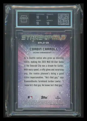 Graded MLB Corbin Carroll baseball card from Topps Stars of MLB Corbin featured in 2024 product