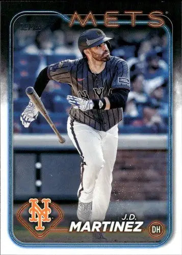 Original gloss of J.D. Martinez baseball card from 2024 Topps Update NM-MT Mets