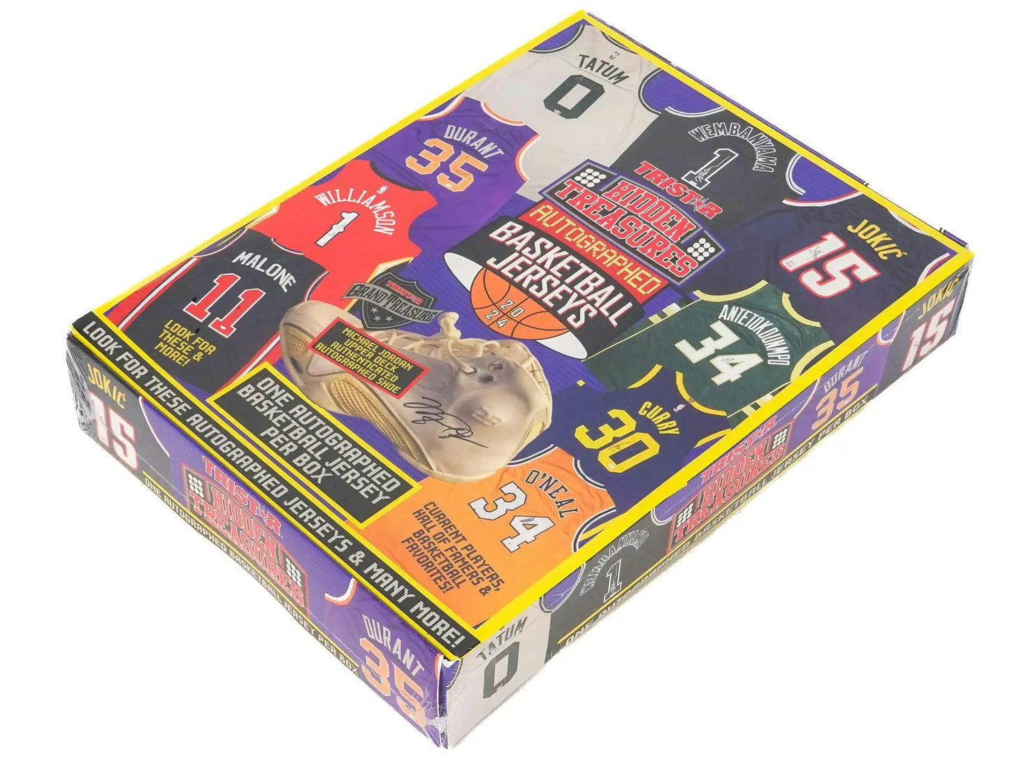 Autographed basketball jersey box from 2024 TriStar Hidden Treasures Hobby Box