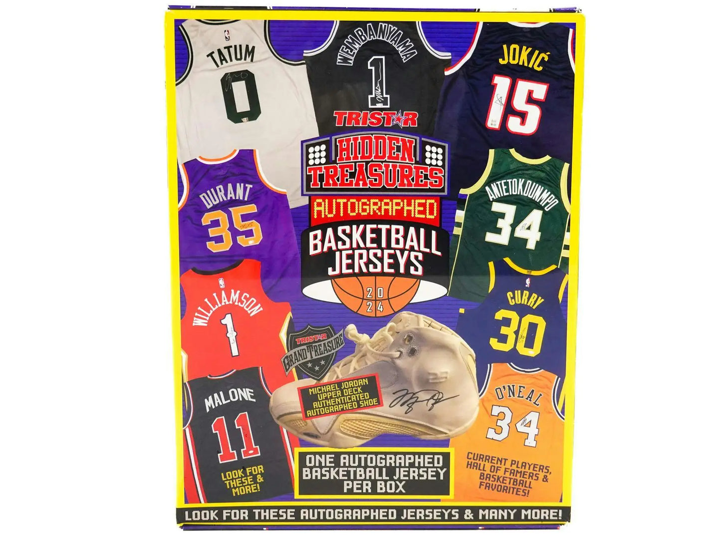 Autographed basketball jersey box from 2024 TriStar Hidden Treasures Hobby Box