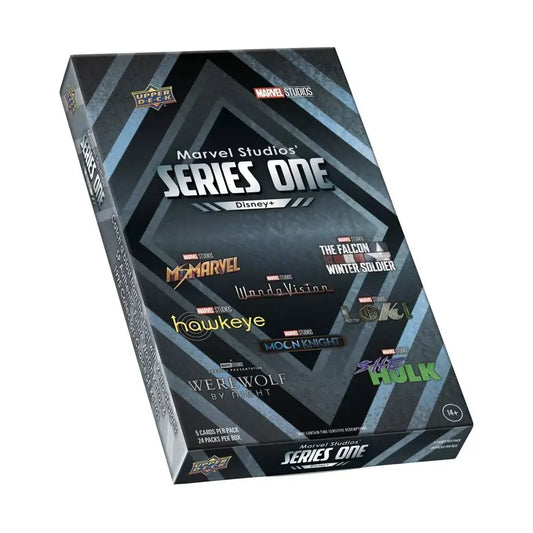 Marvel Studios Series One trading card box from 2024 Upper Deck Marvel Studios collection