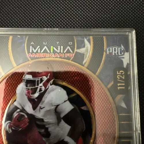 2024 Wild Auto Mania American FB Raheim Sanders Circle 11/25 football card
