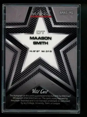 Maason Smith football card from 2024 Wild Card Mania American FB collection