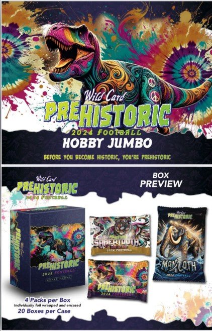 2024 Wild Card Pre-Historic Football Hobby Jumbo Box