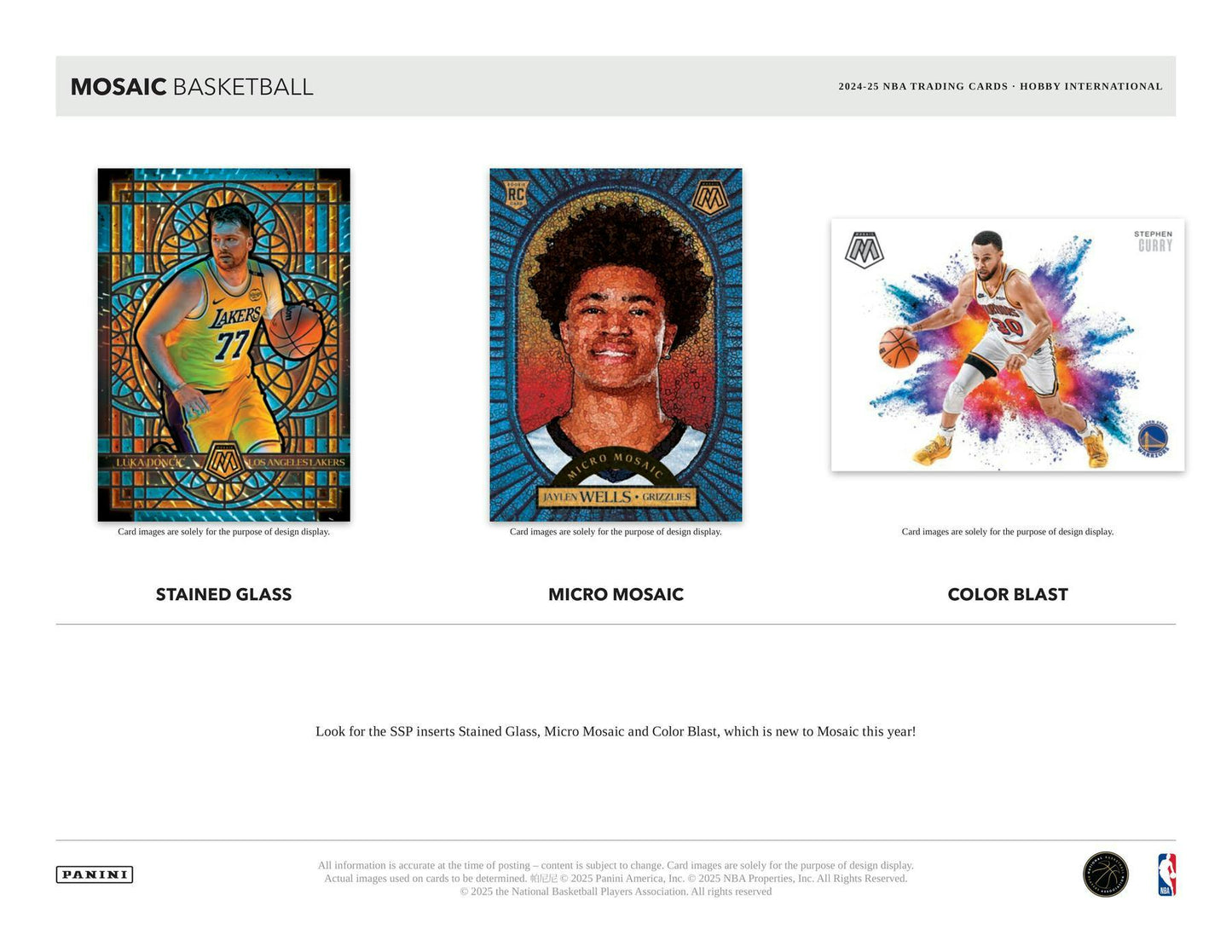 2024/25 Panini Mosaic Basketball International Hobby Box | Columbia Sports Cards