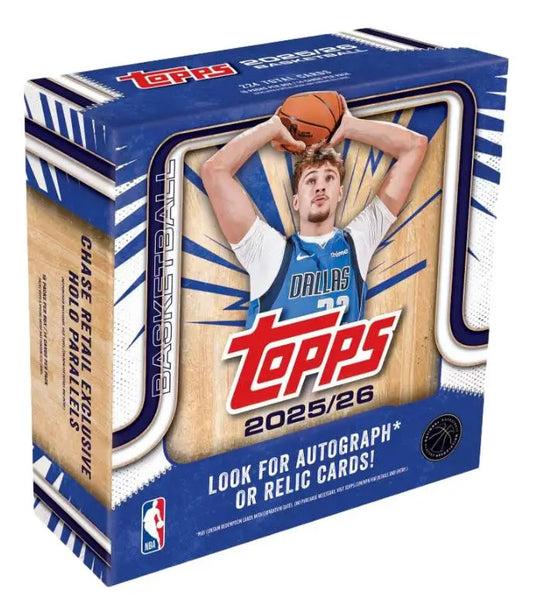 2025-26 Topps Basketball Mega Box featuring Luka Doncic NBA trading cards
