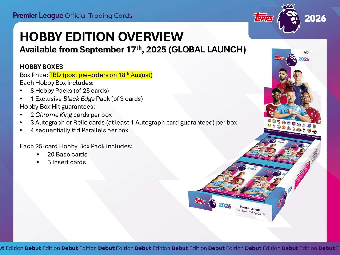 2025 - 26 Topps Premier League EPL Soccer Hobby Box | Columbia Sports Cards - Columbia Hobby - Sports Card Boxes - Toploaders - Card Savers