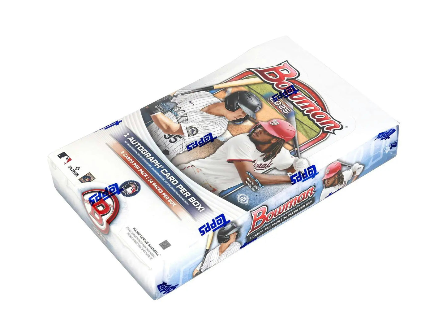 2025 Bowman Baseball Hobby Box with hobby exclusive chrome prospect and red refractor cards