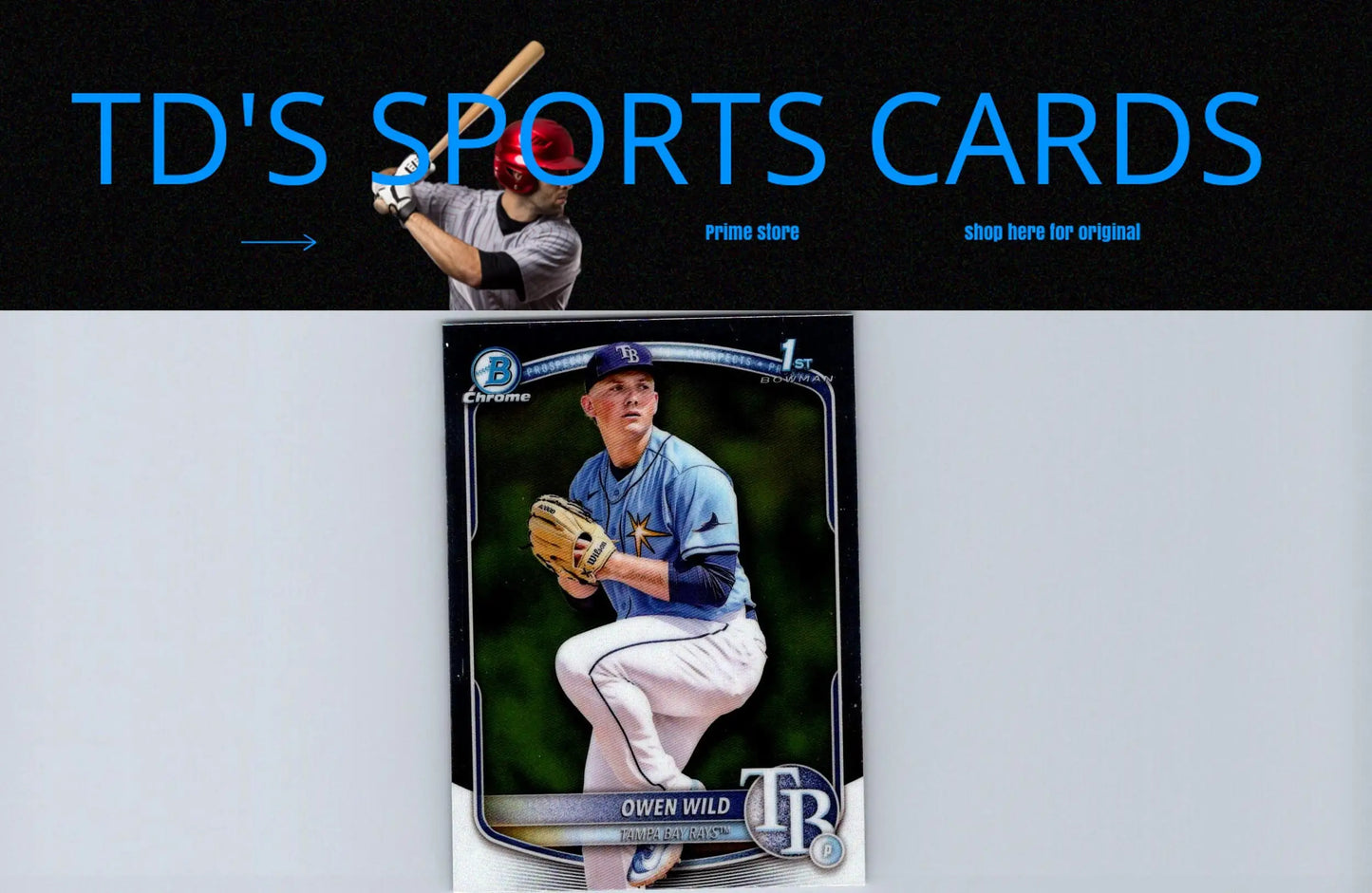 Baseball trading card of Owen Wild from 2025 Bowman Chrome Prospects series
