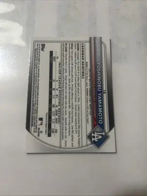 2025 Bowman Chrome Yoshinobu Yamamoto Mojo Refractor card featuring Yoshinobu Yamamoto mojo design