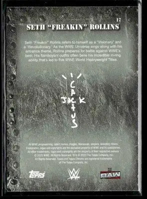 2025 Chrome WWE x Cactus Jack #17 Seth ’Freakin’ Rollins Speckle Refractor #/299