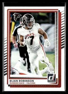 Football trading card of Bijan Robinson Atlanta Falcons 2025 Donruss #160