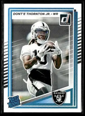 Don’t’e Thornton Jr rated rookies football trading card Las Vegas Raiders 2025 Donruss