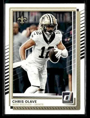 Football trading card of Chris Olave in Orleans Saints uniform from 2025 Donruss #94