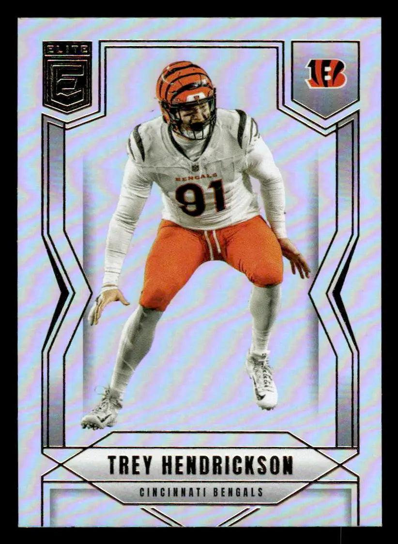 Modern football trading card of Trey Hendrickson in Cincinnati Bengals uniform from Donruss Elite