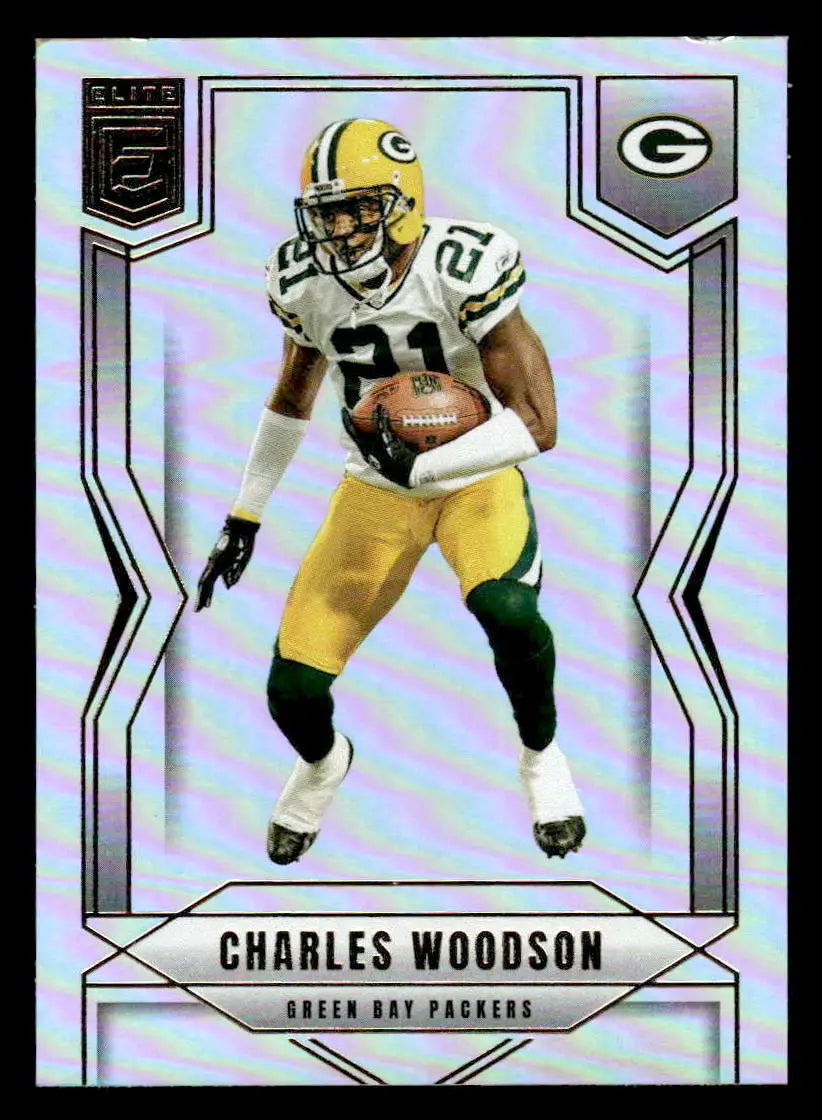 Charles Woodson Green Bay Packers football card from 2025 Donruss Elite series