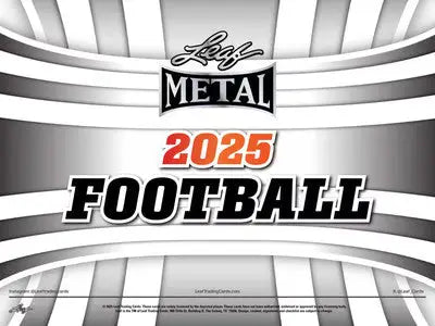 2025 Leaf Metal Football card design from Leaf Metal Football Blaster product