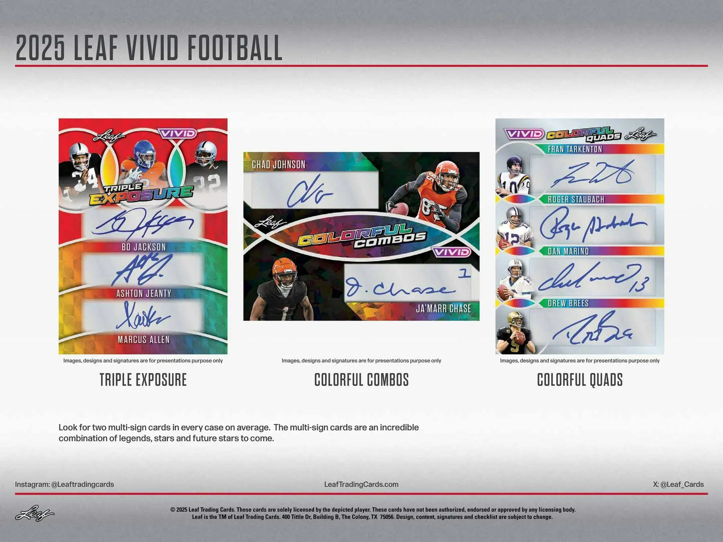 2025 Leaf Vivid Football Hobby Jumbo Box | Columbia Sports Cards - Sports Card Hobby Boxes