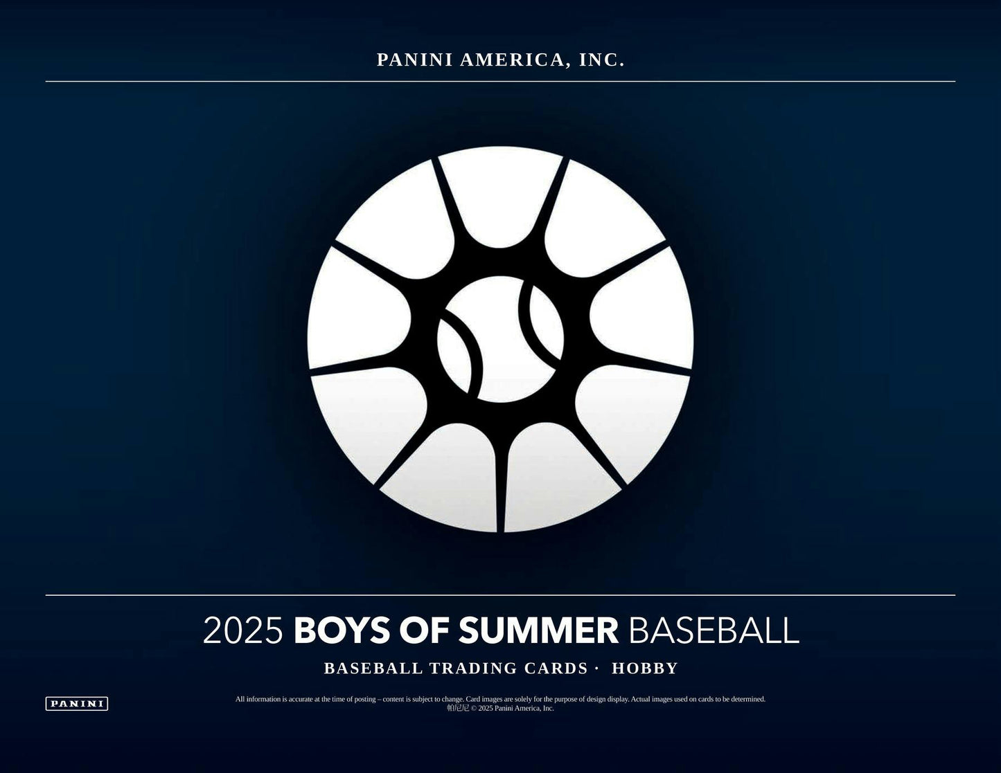 2025 Panini Boys of Summer Baseball Hobby Box | Columbia Sports Cards