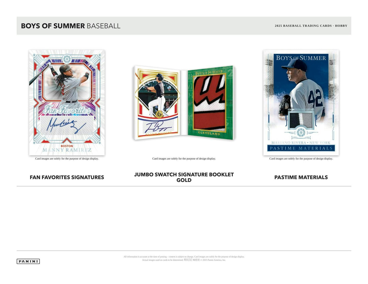 2025 Panini Boys of Summer Baseball Hobby Box | Columbia Sports Cards