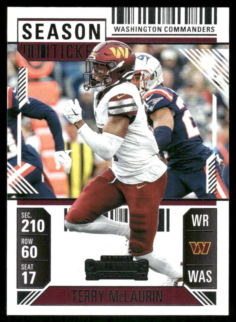 Football Terry McLaurin trading card from 2025 Panini Contenders Football series