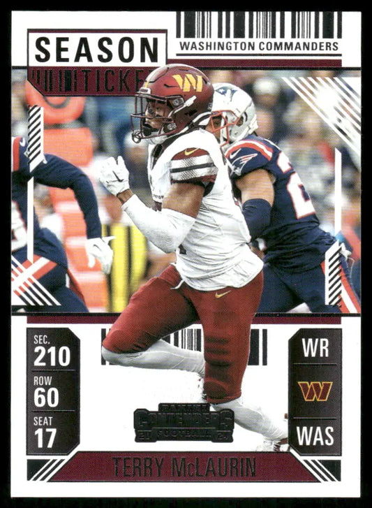 Football Terry McLaurin trading card from 2025 Panini Contenders Football series