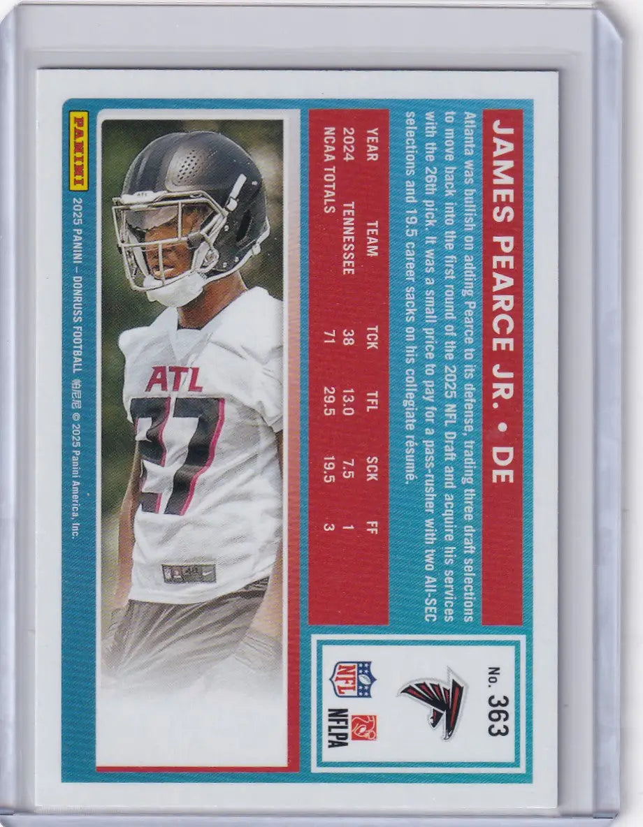 2025 Panini Donruss Press Proof 21/199 #363 James Pearce - Atlanta Falcons