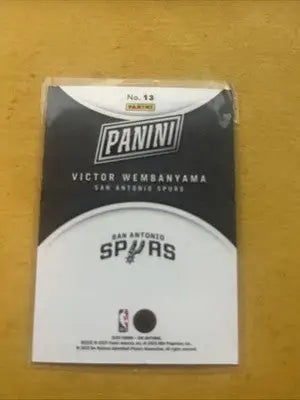 Panini National NSCC Silver Victor Wembanyama basketball trading card Spurs