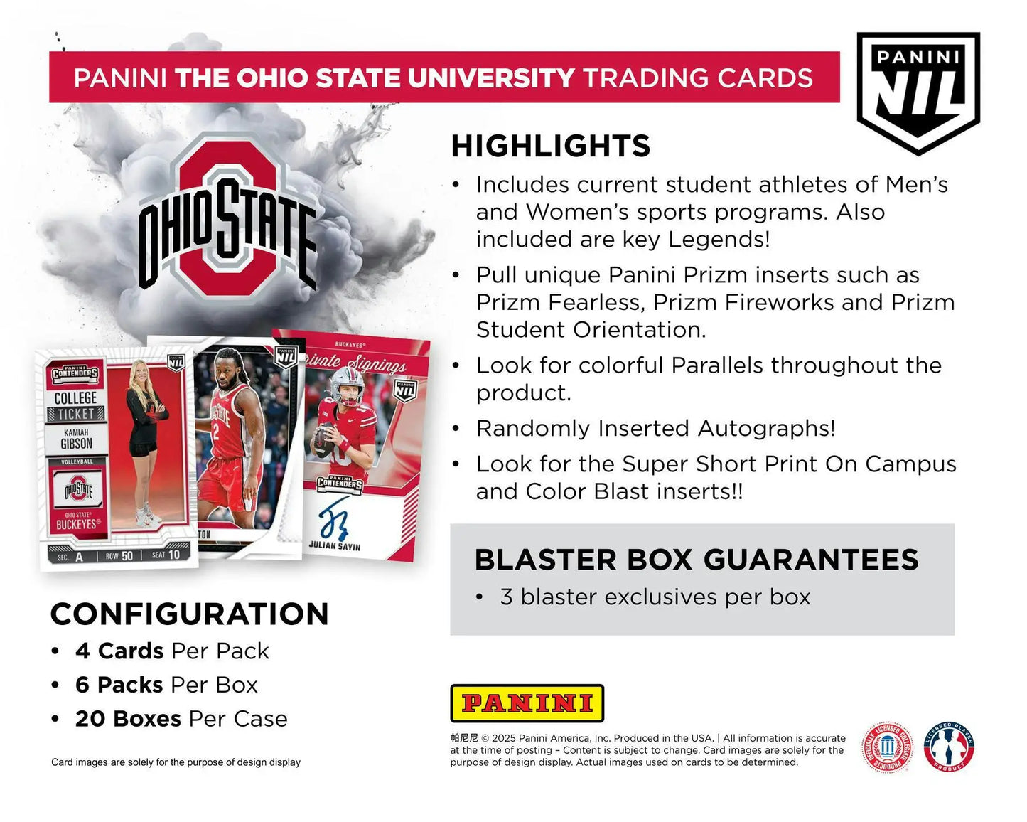2025 Panini NIL The Ohio State University 6-Pack Blaster Box | Columbia Sports Cards - Sports Card Hobby Boxes