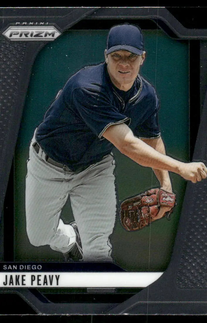 Panini Prizm Baseball Jake Peavy trading card featuring San Diego Padres player