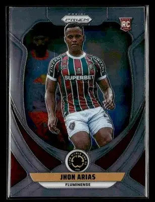 Panini Prizm FIFA Club World Cup Jhon Arias soccer trading card with glitter finish