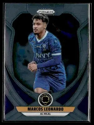 Soccer trading card of male player in blue jersey from Panini Prizm FIFA Club World Cup