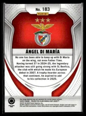 2025 Panini Prizm FIFA Club World Cup #183 Angel Di Maria