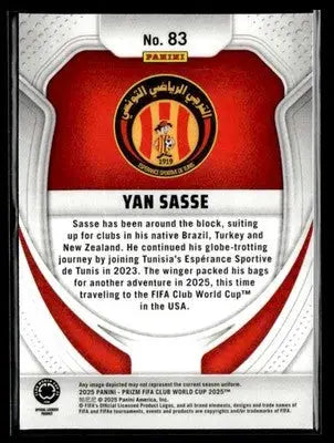 Panini Prizm FIFA Club World Card featuring Yan Sasse from 2025 Panini Prizm FIFA Club World